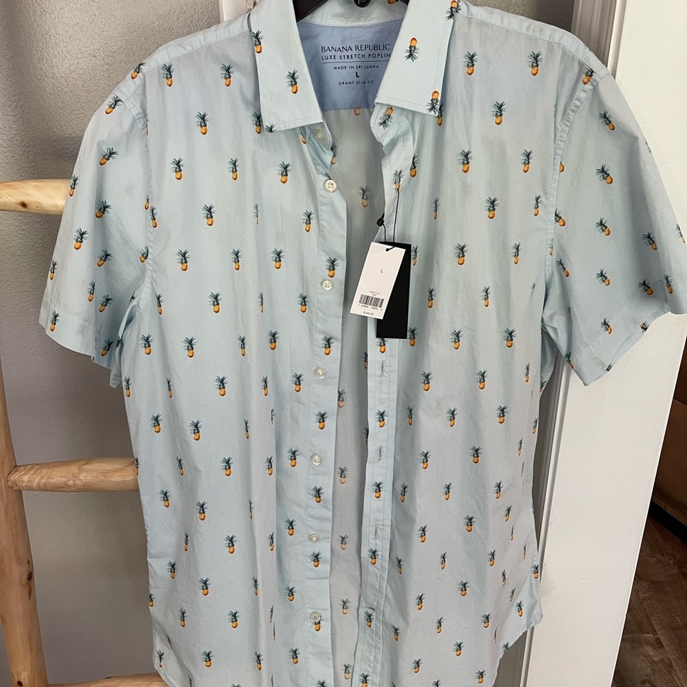 Banana republic short sleeve button down